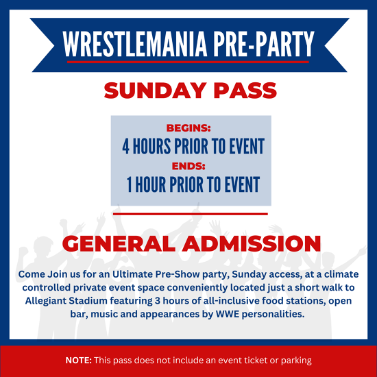WrestleMania 2026 Map Image - Sunday Pass